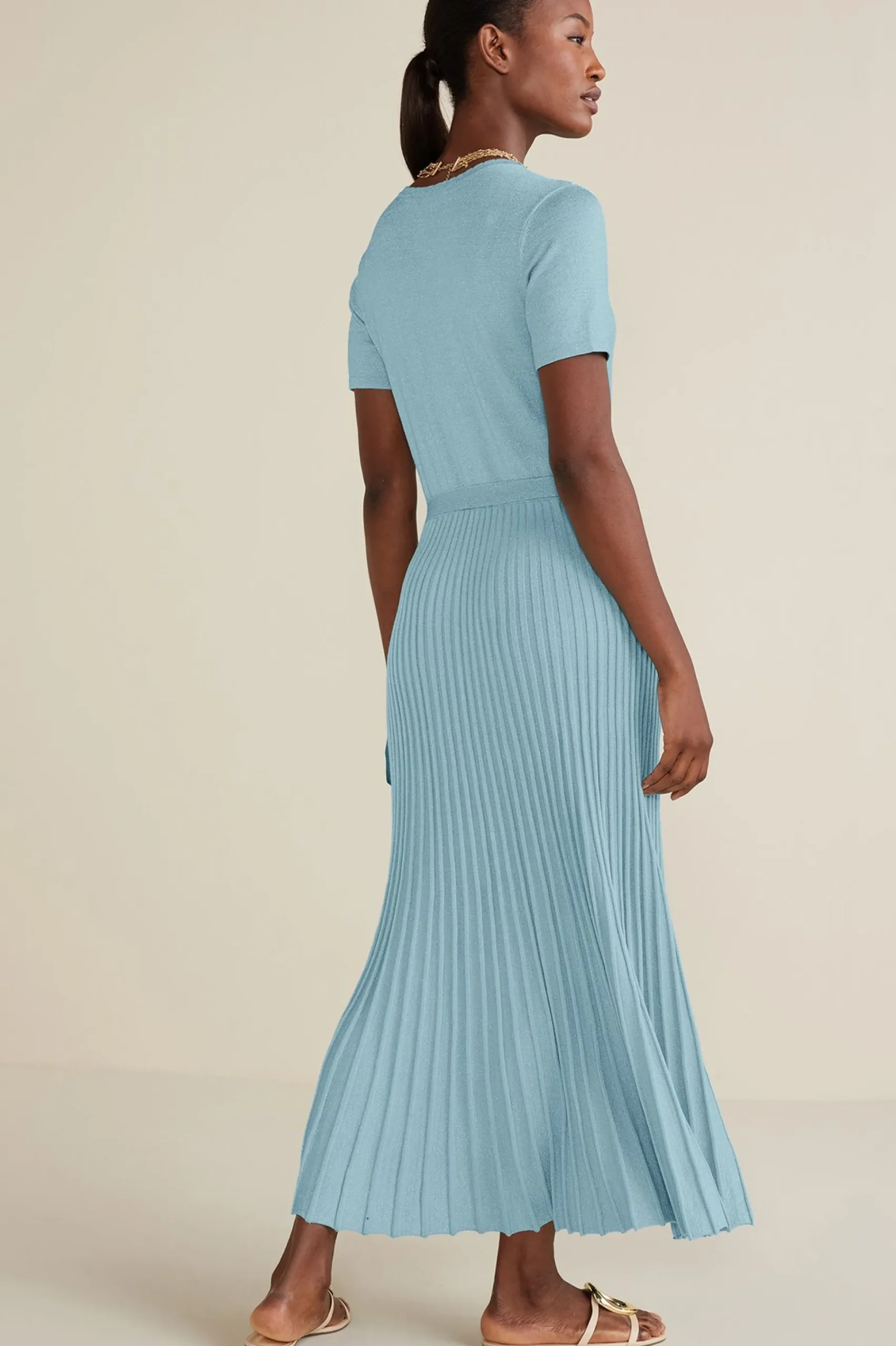 Into The Blues|Dresses-Soft Surroundings Petites Janelle Maxi Dress Aquatic Blue