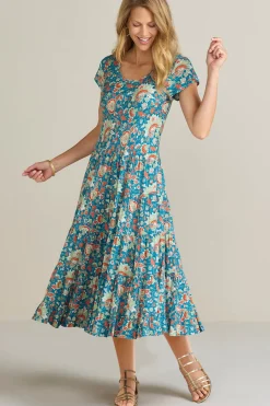 Feminine Flourish|Everyday Styles-Soft Surroundings Petites Kara Dress Neptune Green