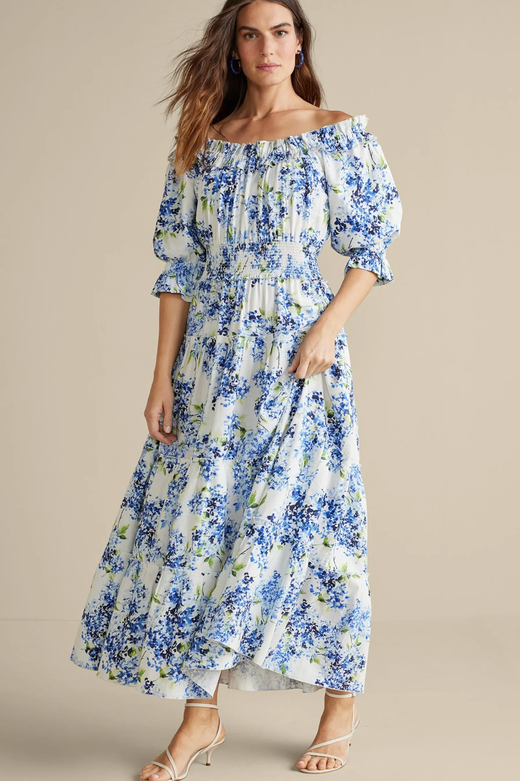 Into The Blues|The Floral Shop-Soft Surroundings Petites Rosana Maxi Dress Wisteria