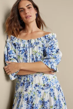 Into The Blues|The Floral Shop-Soft Surroundings Petites Rosana Maxi Dress Wisteria