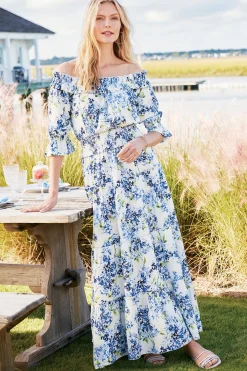 Into The Blues|The Floral Shop-Soft Surroundings Petites Rosana Maxi Dress Wisteria