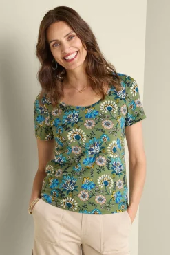 Soft Essential Styles|Into The Blues-Soft Surroundings Petites Soft Essential™ SUPIMA® Short Sleeve Tee Azalea Pink