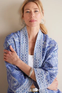 Global Artistry|Jackets & Coats-Soft Surroundings Petites Verrado Jacket Indigo Paisley