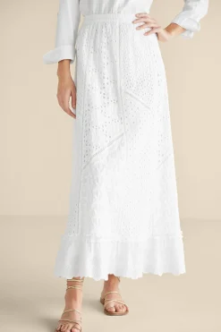 Feminine Flourish|Vacation Shop-Soft Surroundings Porfiria Embellished Skirt Coronet Blue