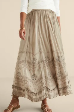Feminine Flourish|Vacation Shop-Soft Surroundings Portia Skirt Taupe