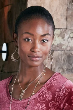 Earrings|earrings-Soft Surroundings Ratana Chandelier Earring Smoky Multi