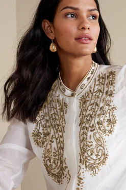 Global Artistry|long sleeve-Soft Surroundings Remi Top Cami White