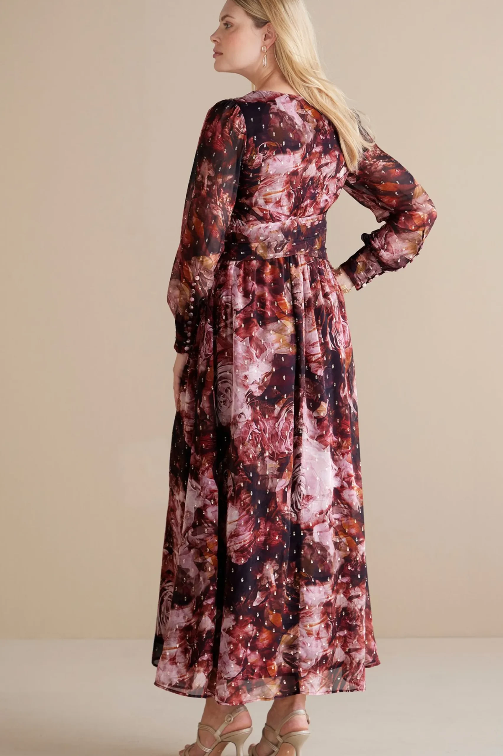 Feminine Flourish|occasion dresses-Soft Surroundings Rina Silk Dress Multi Floral