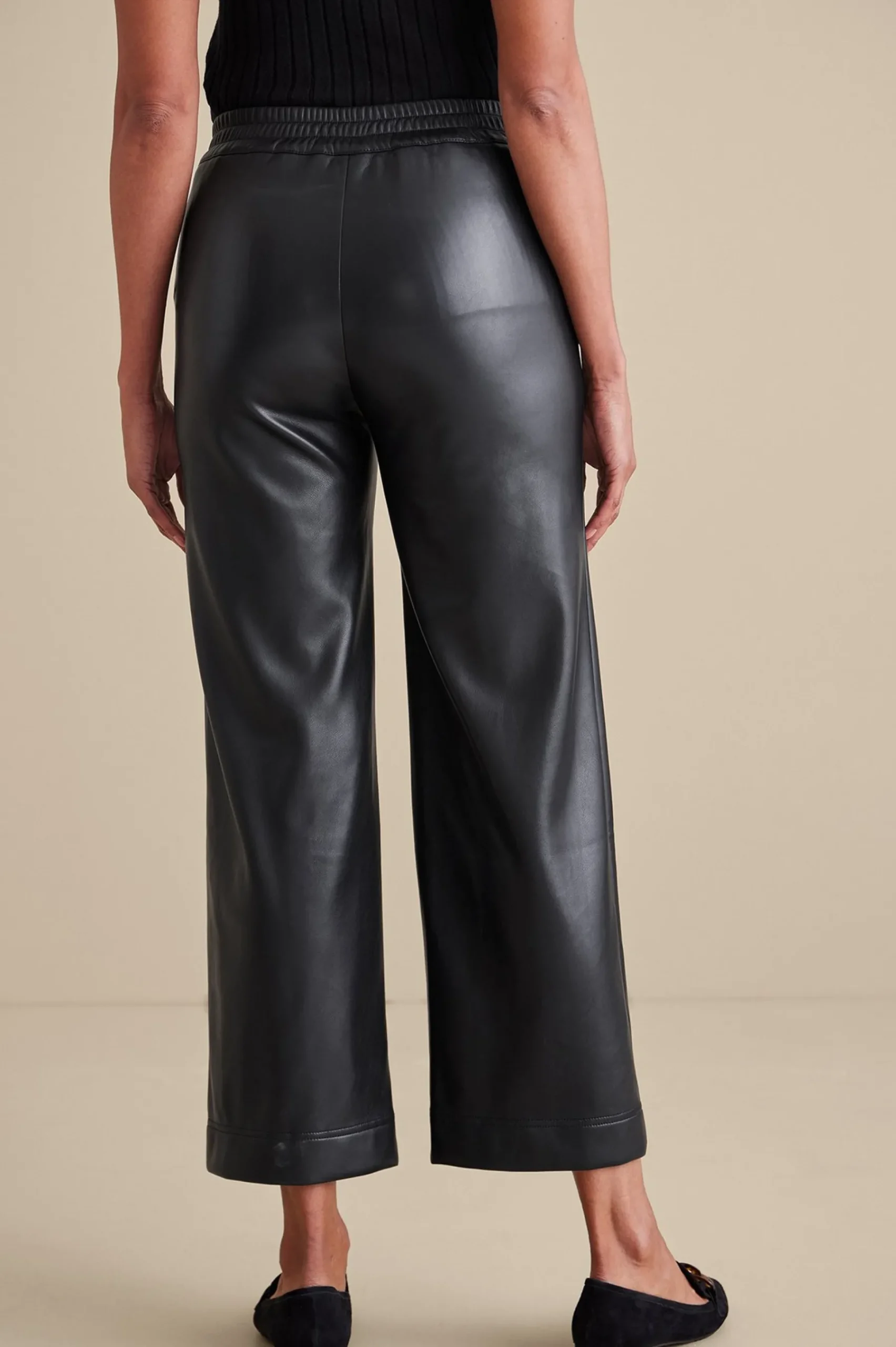 cropped|ankle-Soft Surroundings Rivka Faux Leather Pants Black