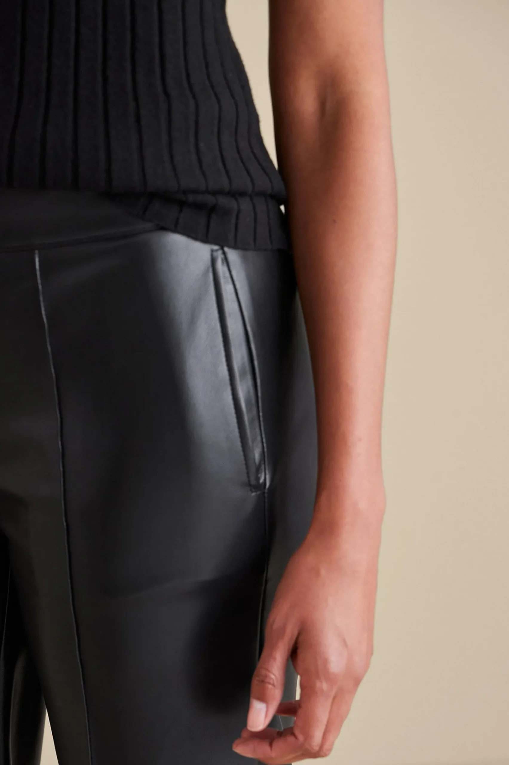 cropped|ankle-Soft Surroundings Rivka Faux Leather Pants Black