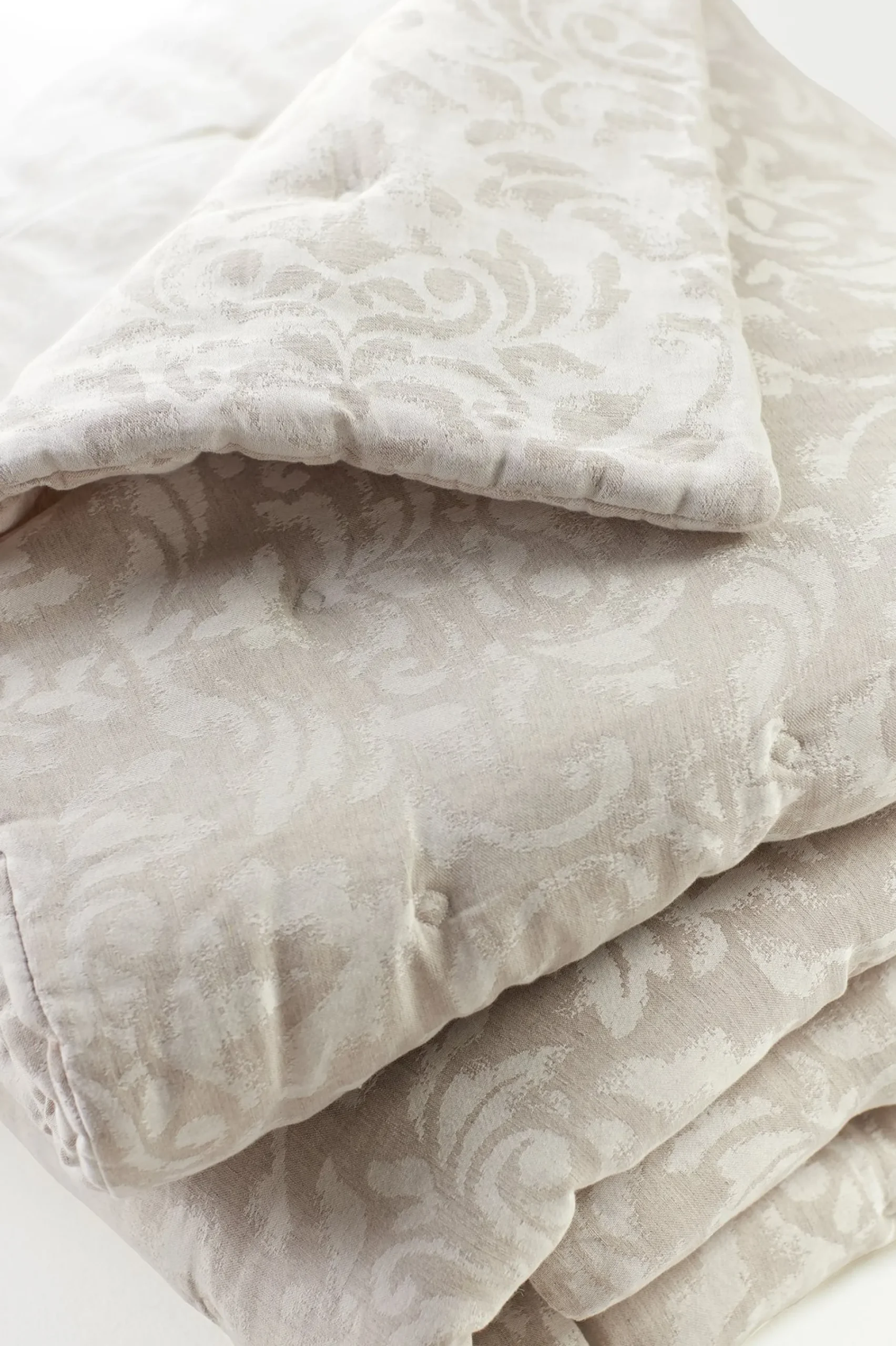 comforters|quilts, coverlets & duvet covers-Soft Surroundings Rosalyn Damask Comforter Rose Sand