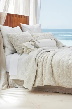 comforters|quilts, coverlets & duvet covers-Soft Surroundings Rosalyn Damask Comforter Rose Sand