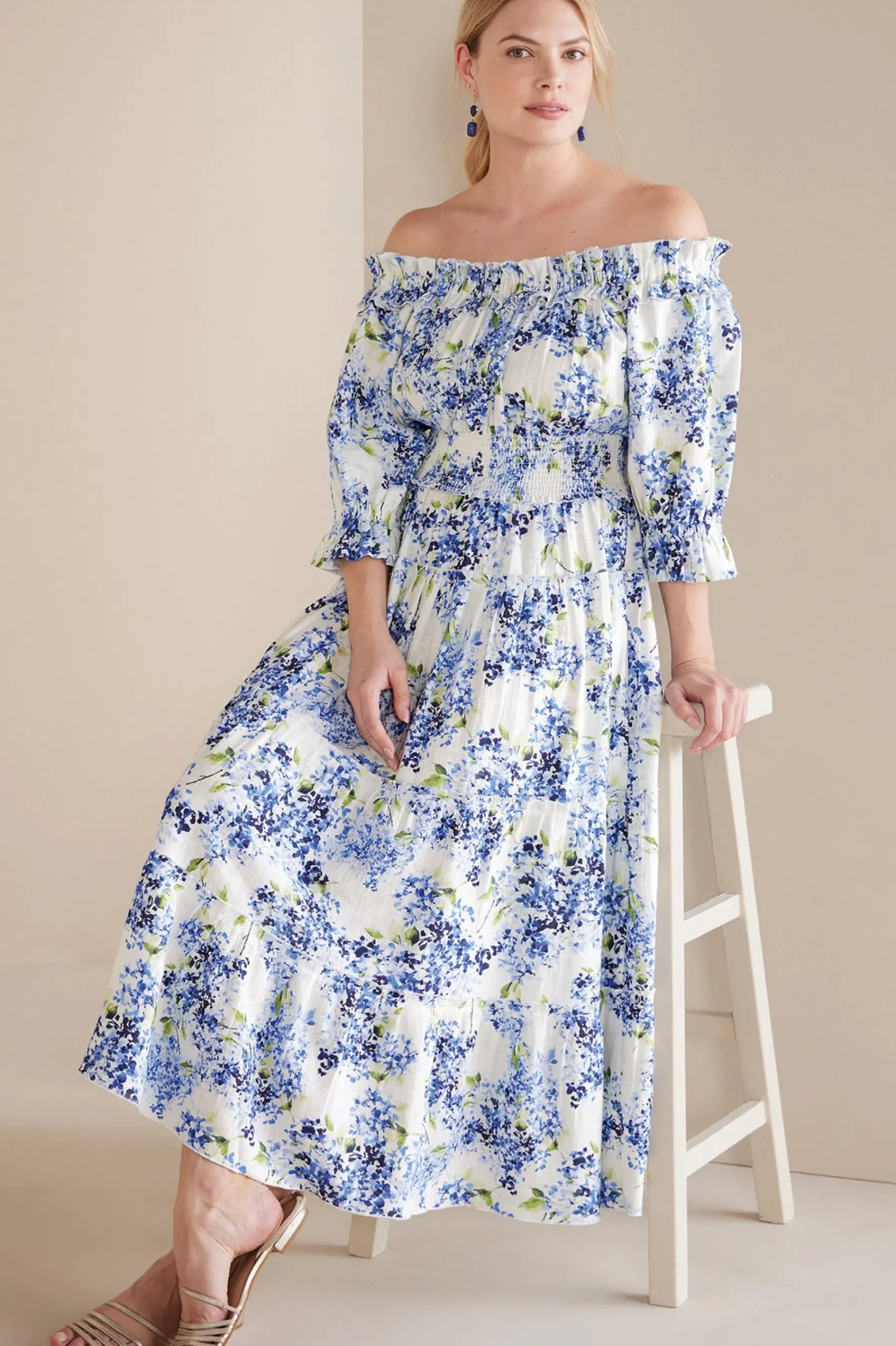 patterned|maxi-Soft Surroundings Rosana Maxi Dress Wisteria