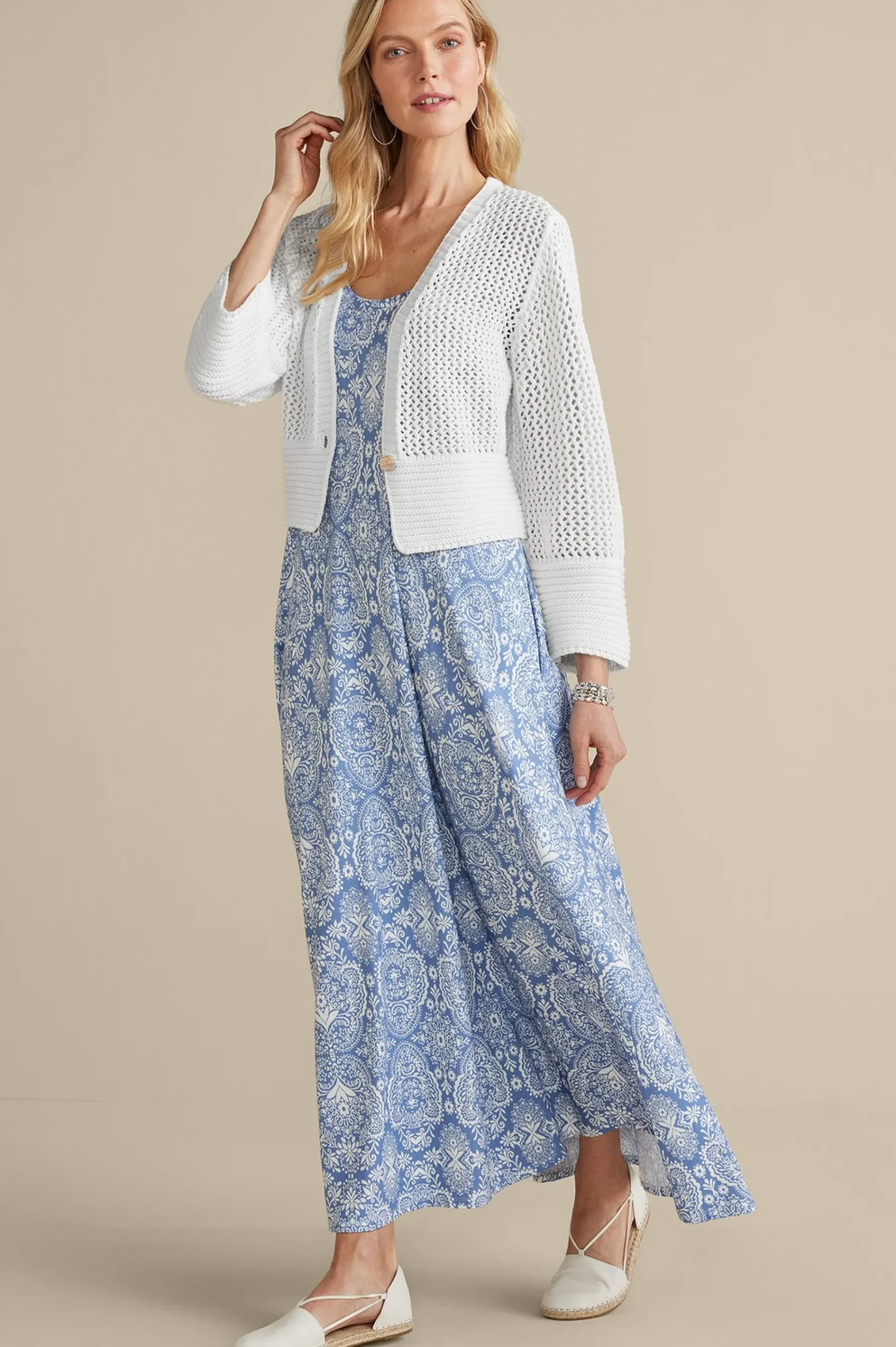 Feminine Flourish|Vacation Shop-Soft Surroundings Sakari Cardi White