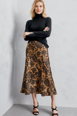 Feminine Flourish|Skirts-Soft Surroundings Samira Skirt Neutral Floral