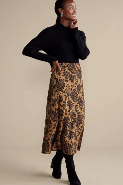 Feminine Flourish|Skirts-Soft Surroundings Samira Skirt Neutral Floral
