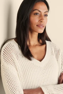 Feminine Flourish|Vacation Shop-Soft Surroundings Simone Crochet Sweater White