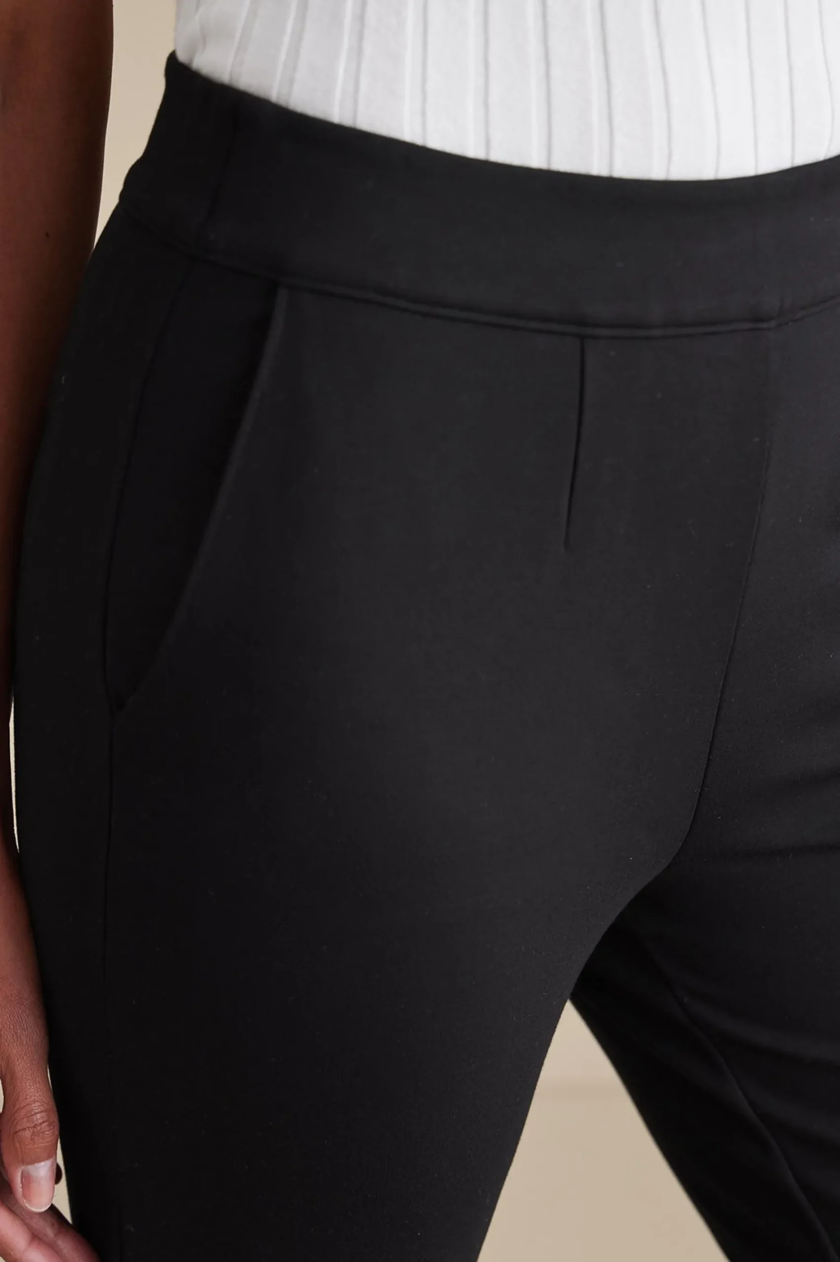 Soft Essential Styles|Everyday Styles-Soft Surroundings Soft Essential Ponte Bootcut Pants Black