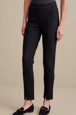 Soft Essential Styles|Everyday Styles-Soft Surroundings Soft Essential Ponte Slim Ankle Pants Black