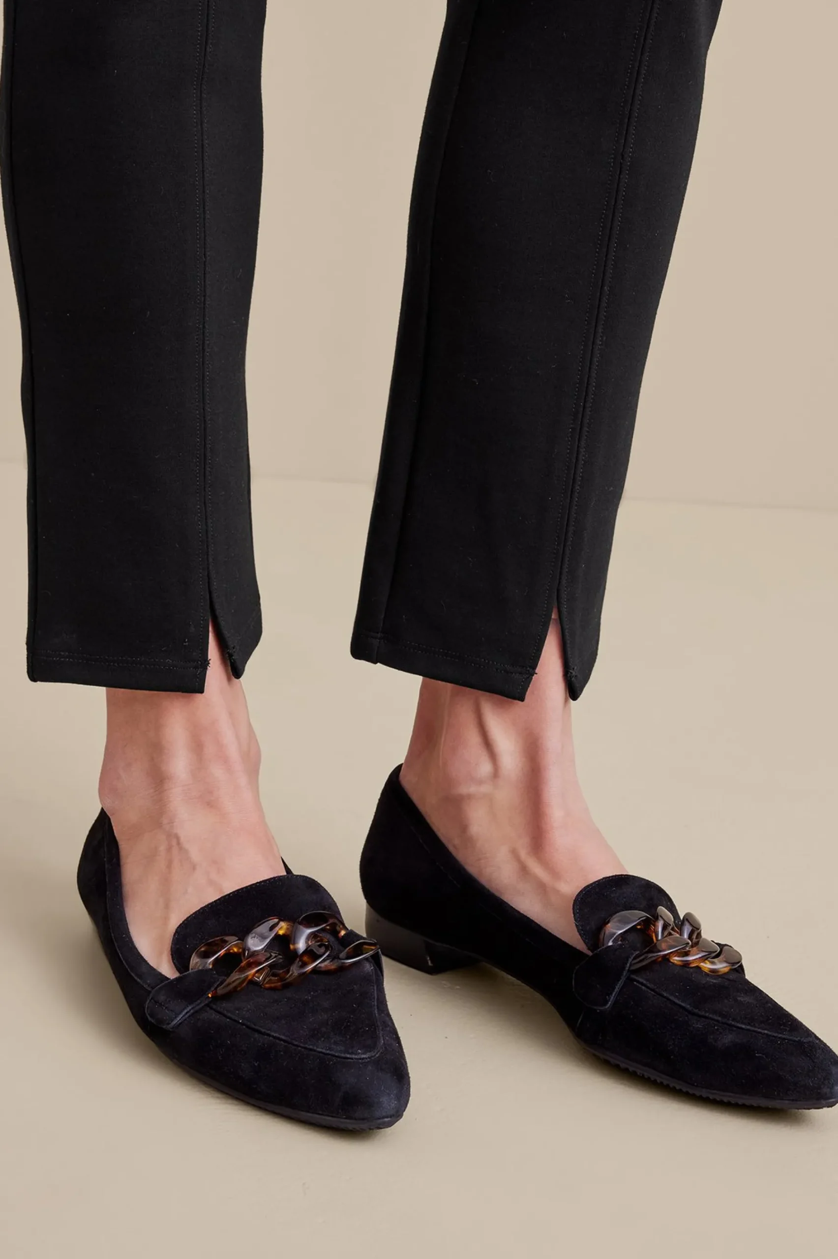 Soft Essential Styles|Everyday Styles-Soft Surroundings Soft Essential Ponte Slim Ankle Pants Black