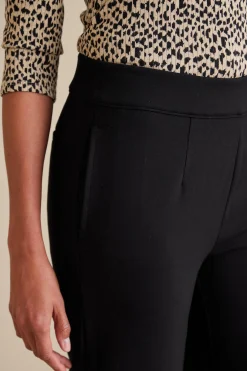 Soft Essential Styles|full length-Soft Surroundings Soft Essential Ponte Wide Leg Pants Black