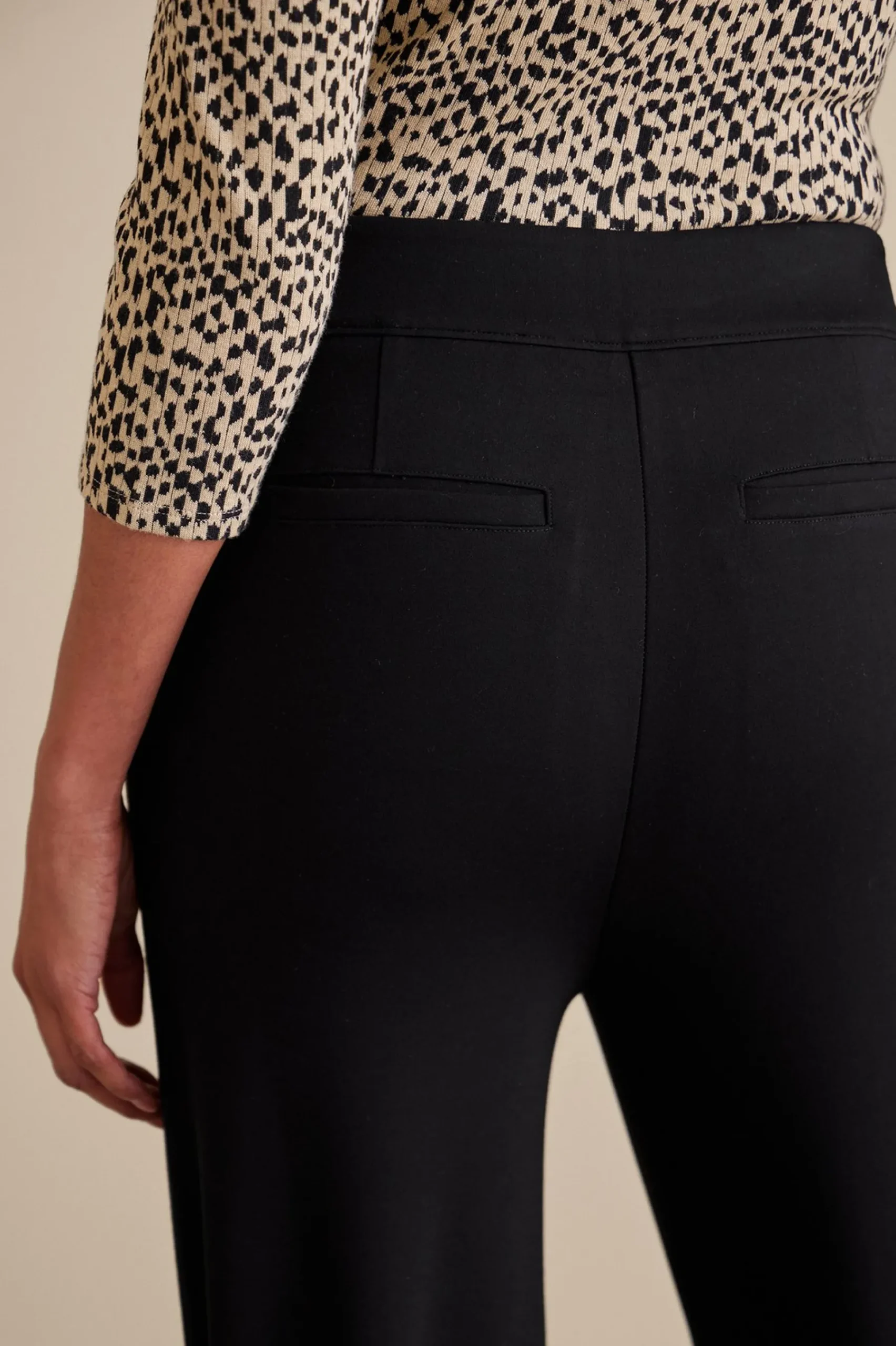 Soft Essential Styles|full length-Soft Surroundings Soft Essential Ponte Wide Leg Pants Black