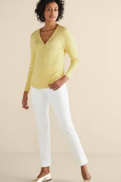 Soft Essential Styles|Vacation Shop-Soft Surroundings Soft Essential™ Ribbed Valentina Sweater Blue Bonnet