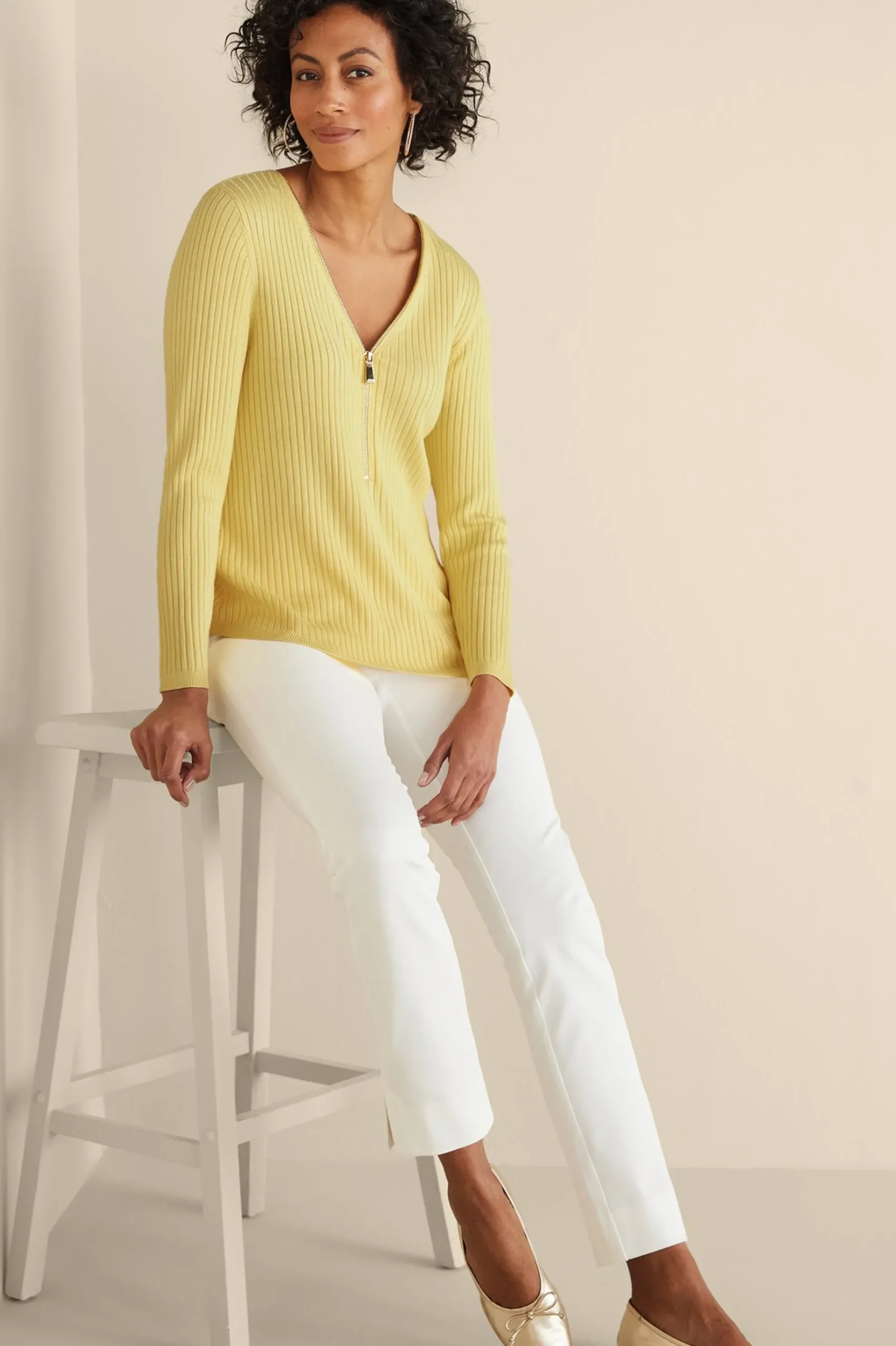 Soft Essential Styles|Vacation Shop-Soft Surroundings Soft Essential™ Ribbed Valentina Sweater Blue Bonnet