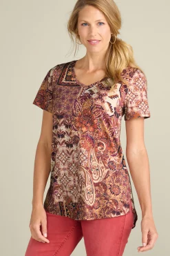 Soft Essential Styles|Everyday Styles-Soft Surroundings Soft Essential™ SUPIMA® Isabel Short Sleeve Tunic Black