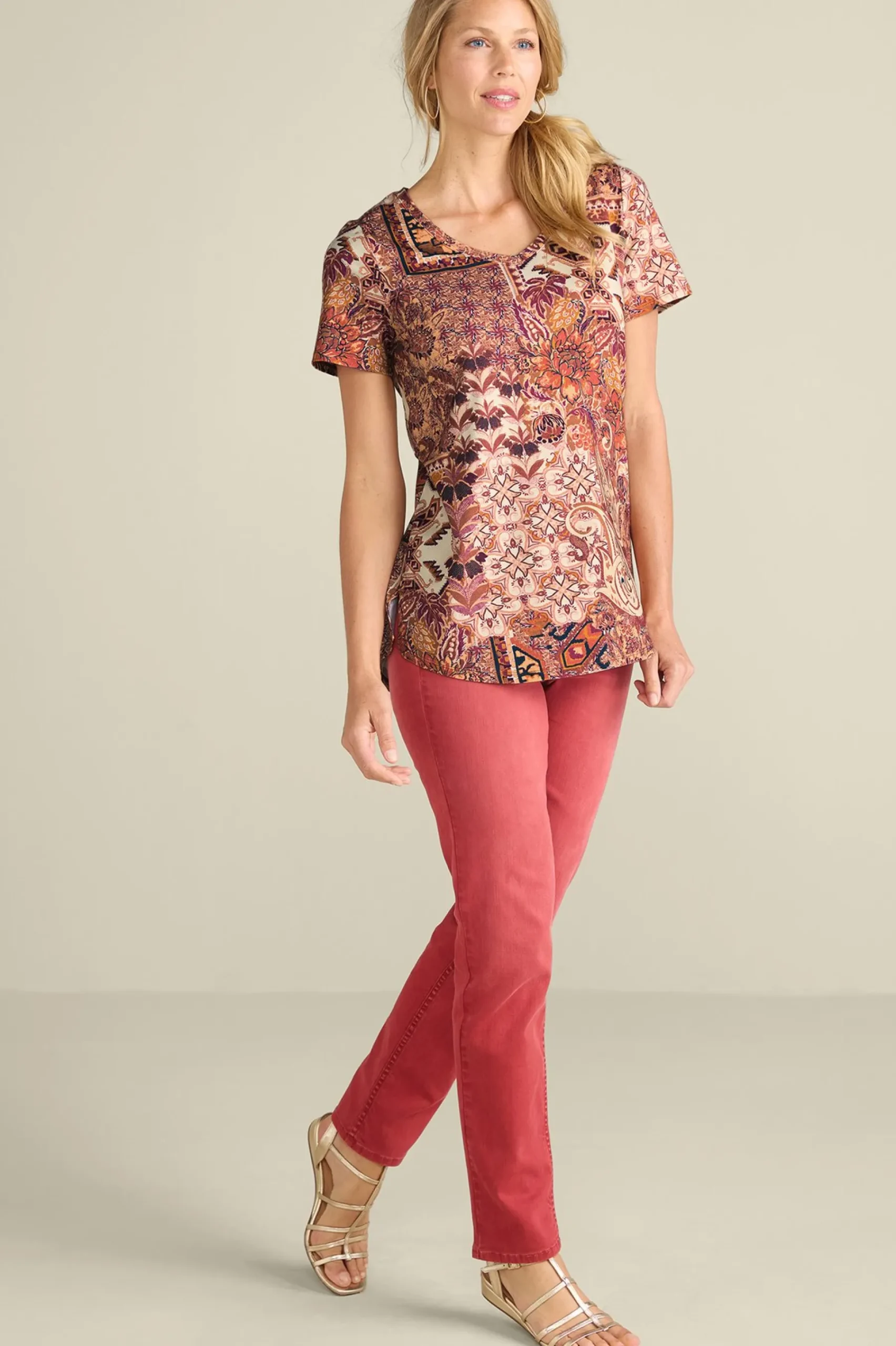 Soft Essential Styles|Everyday Styles-Soft Surroundings Soft Essential™ SUPIMA® Isabel Short Sleeve Tunic Black