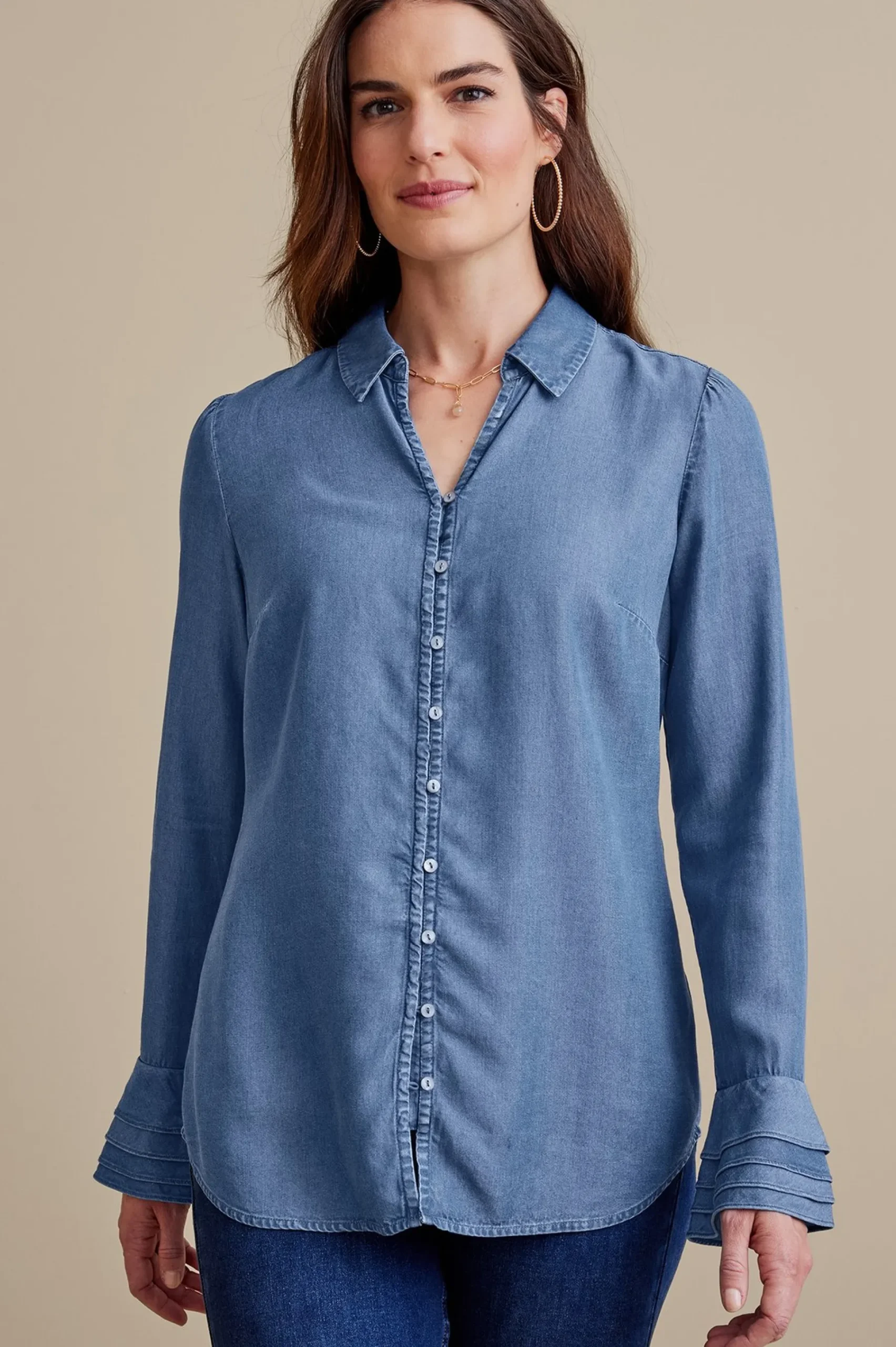 Into The Blues|Everyday Styles-Soft Surroundings Sonnet TENCEL™ Shirt Chambray