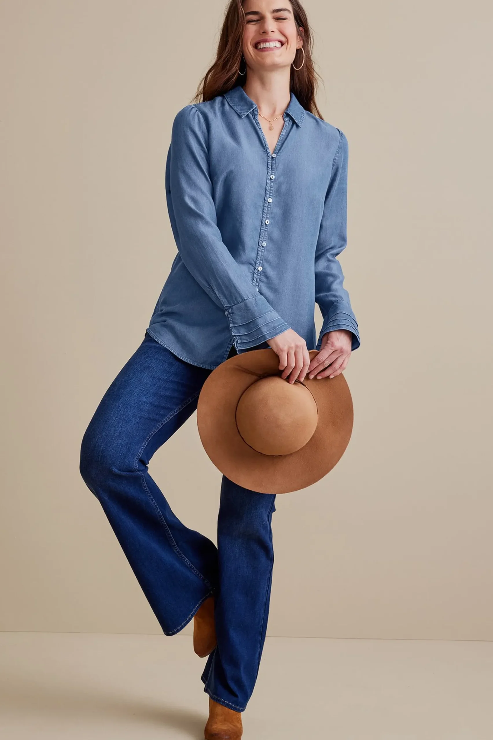 Into The Blues|Everyday Styles-Soft Surroundings Sonnet TENCEL™ Shirt Chambray