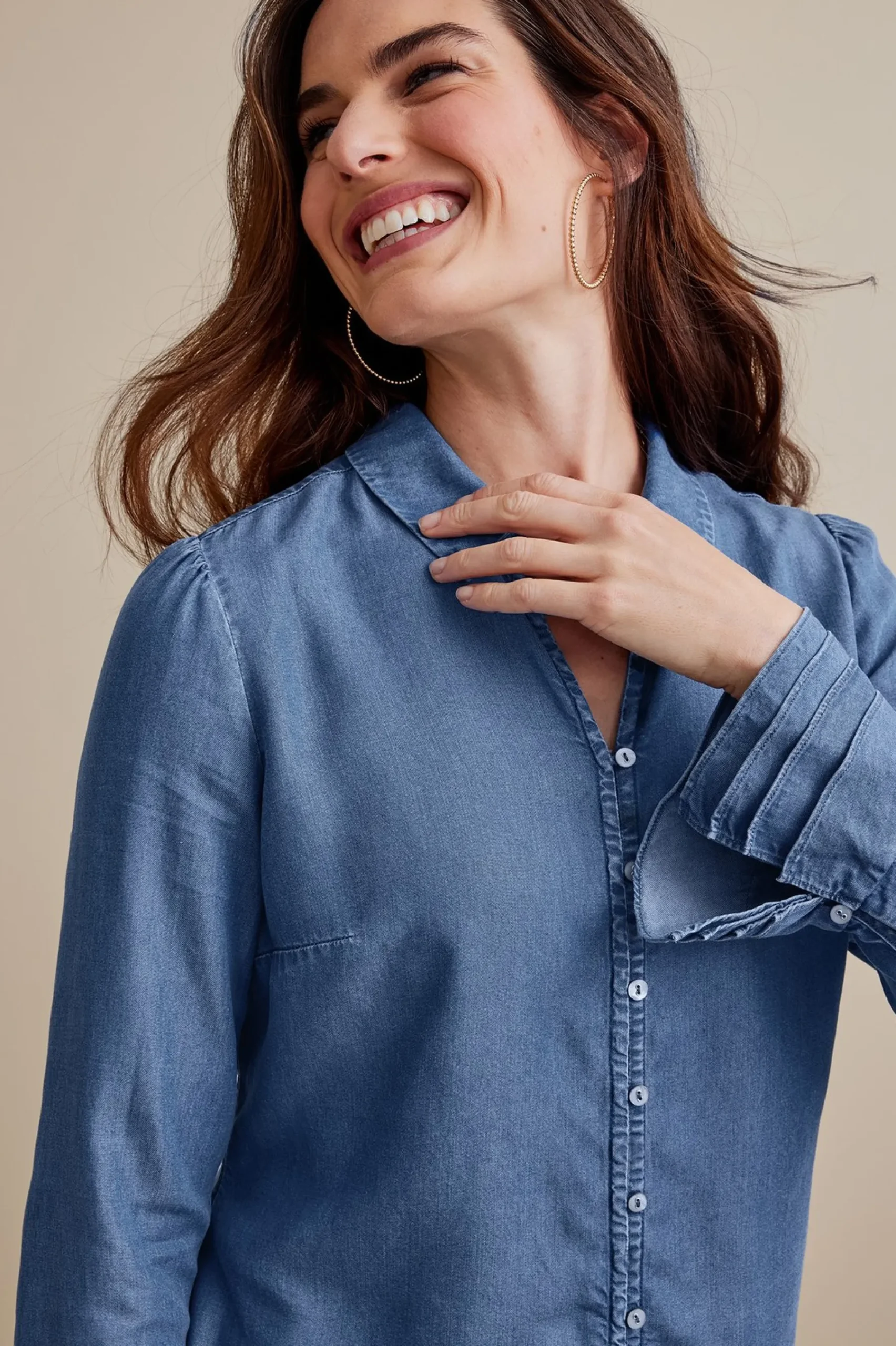 Into The Blues|Everyday Styles-Soft Surroundings Sonnet TENCEL™ Shirt Chambray