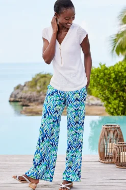 Vacation Shop|Linen Shop-Soft Surroundings Sonoma Linen Blend Wide Leg Pants Black