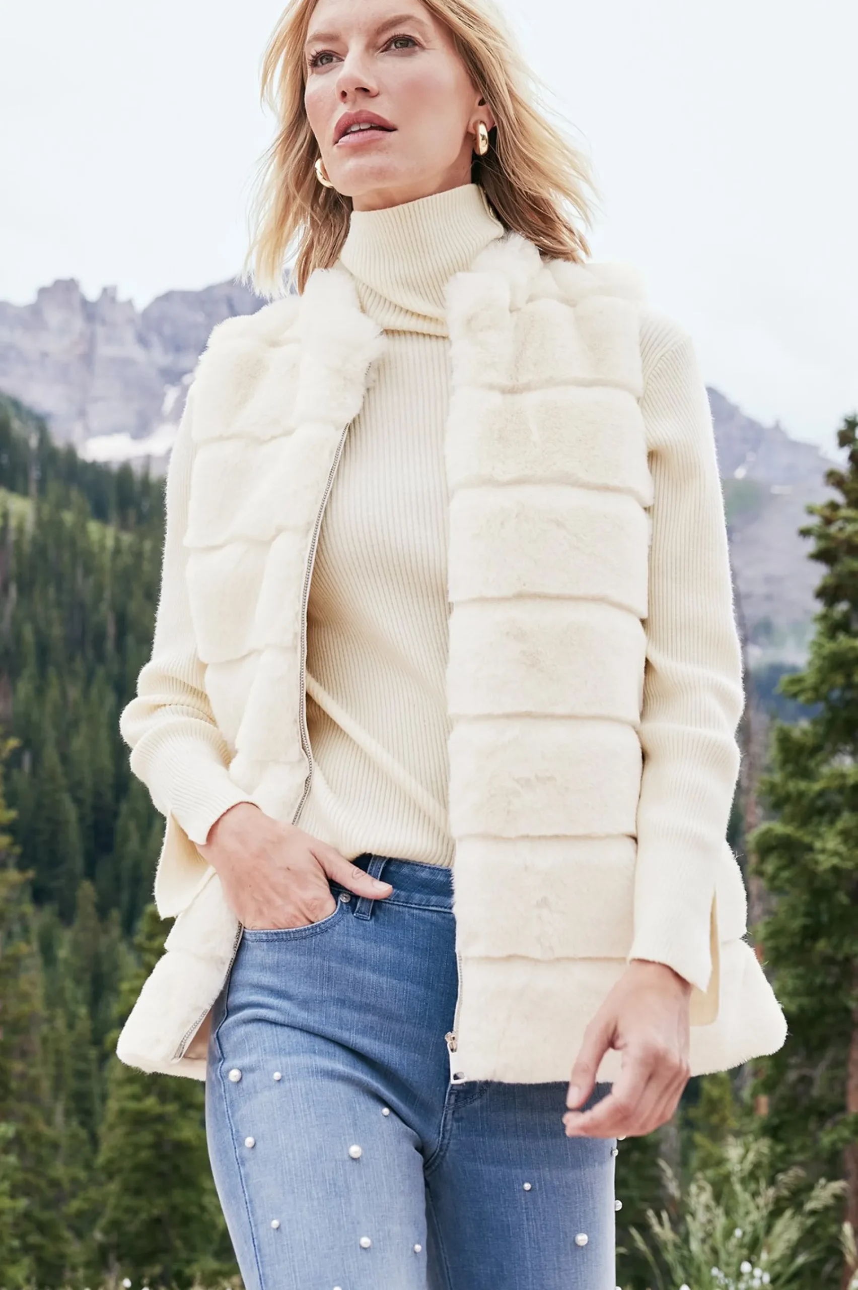 Jackets & Coats|vest-Soft Surroundings St. Moritz Vest Antique White