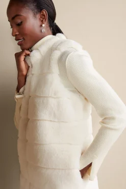 Jackets & Coats|vest-Soft Surroundings St. Moritz Vest Antique White