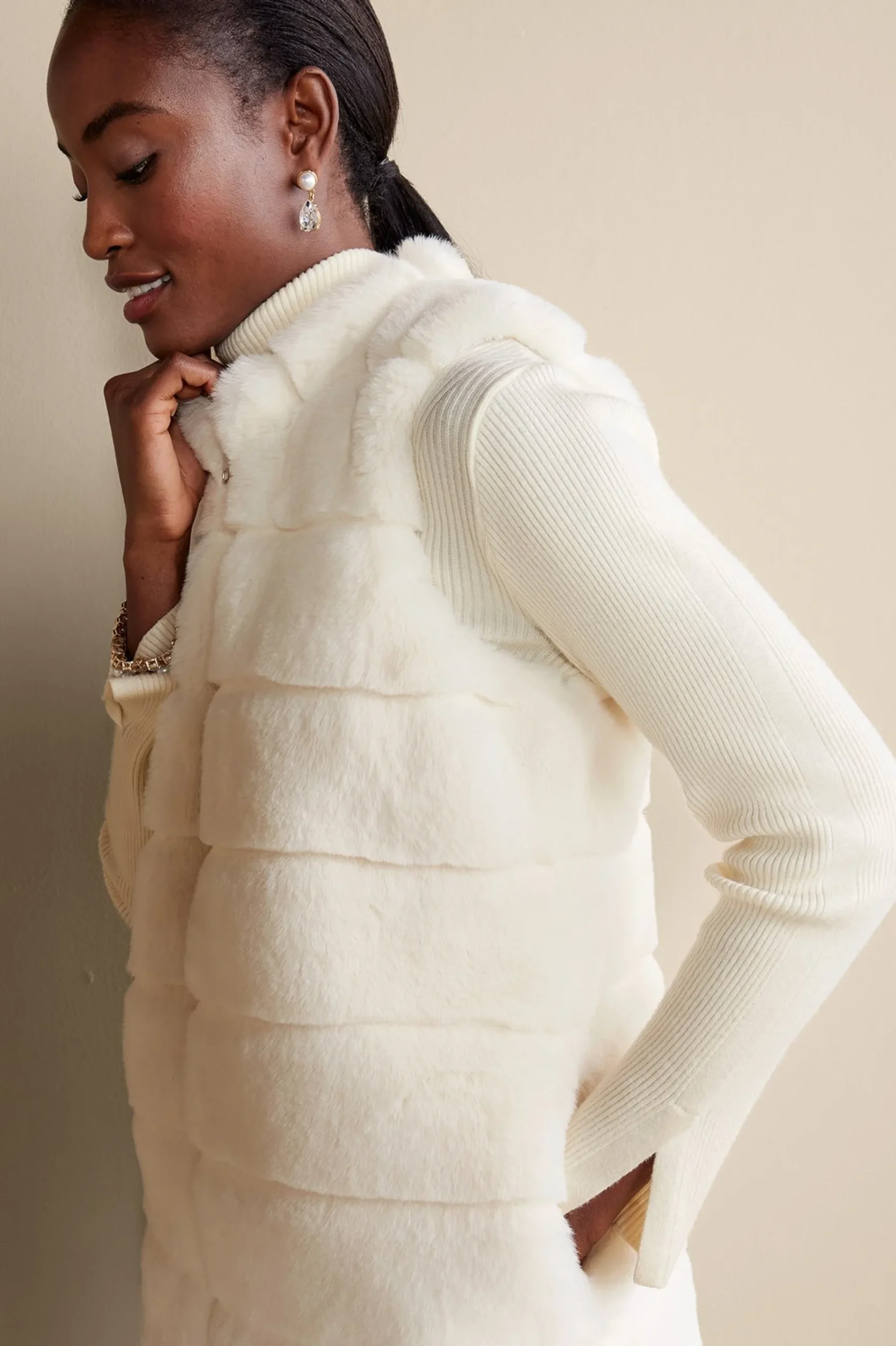Jackets & Coats|vest-Soft Surroundings St. Moritz Vest Antique White