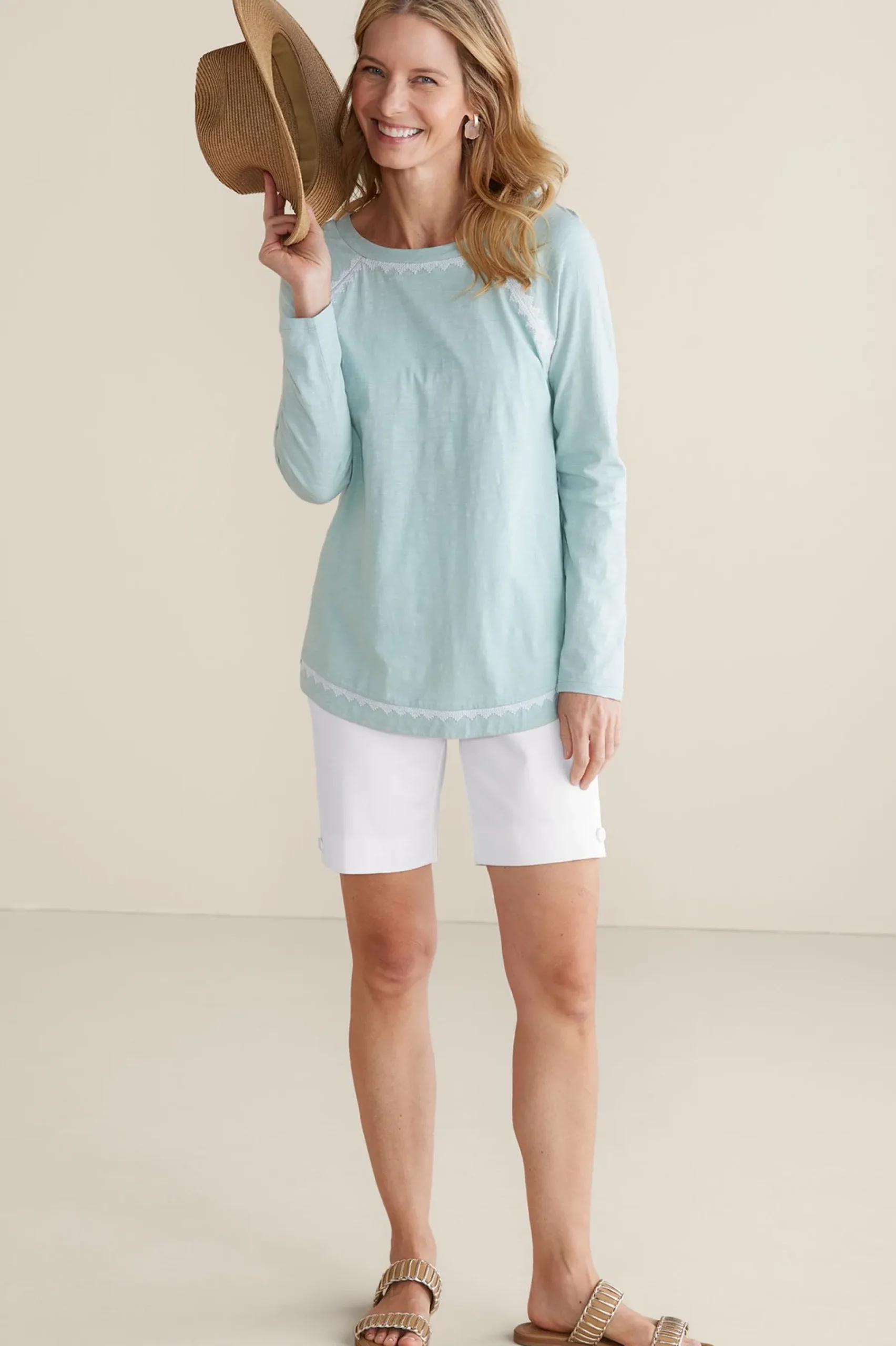 Shorts|shorts-Soft Surroundings Superla Stretch Shorts Khaki
