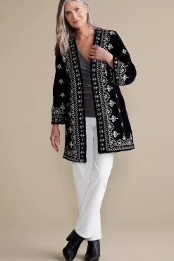 Feminine Flourish|EVelvet Styles-Soft Surroundings Tamaya Kimono Black