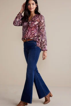 Everyday Styles|long sleeve-Soft Surroundings Tasha Top Multi Tapestry