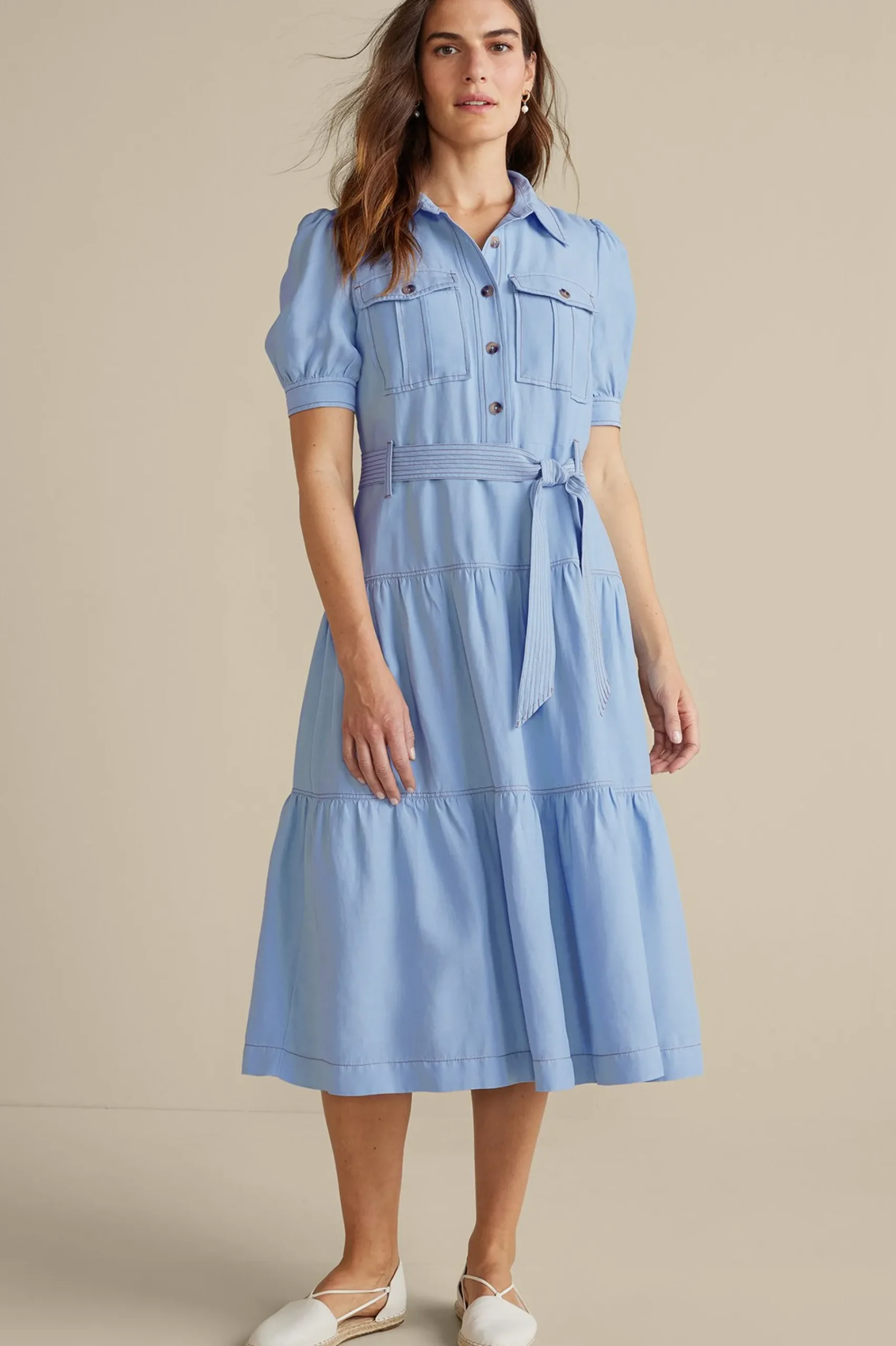 Into The Blues|casual-Soft Surroundings Tenley Midi Dress Light Denim