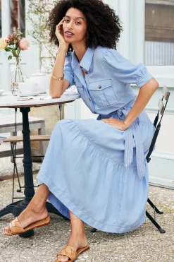 Into The Blues|casual-Soft Surroundings Tenley Midi Dress Light Denim