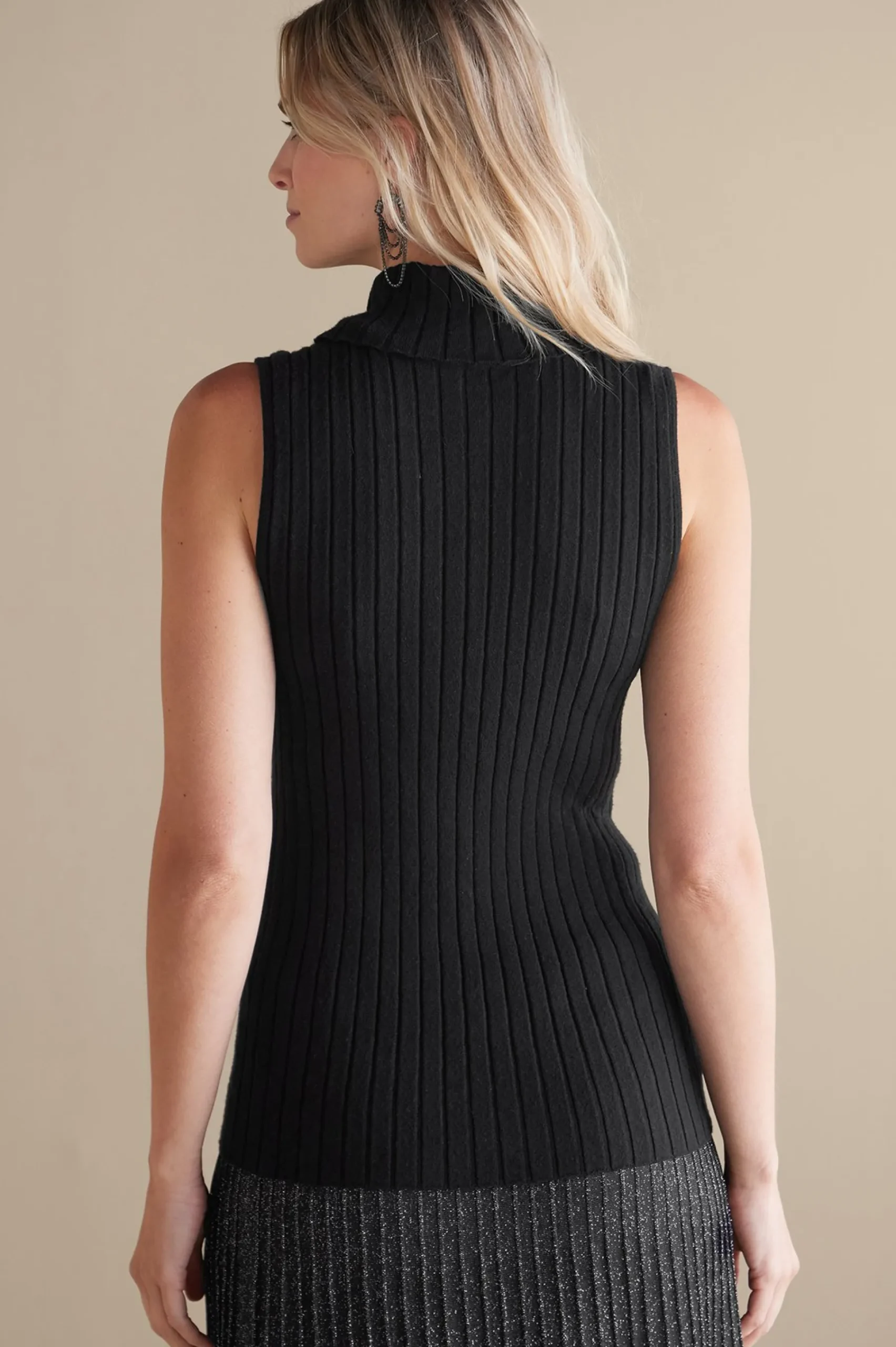 Everyday Styles|Sweaters & Cardigans-Soft Surroundings Tia Sweater Tank Black