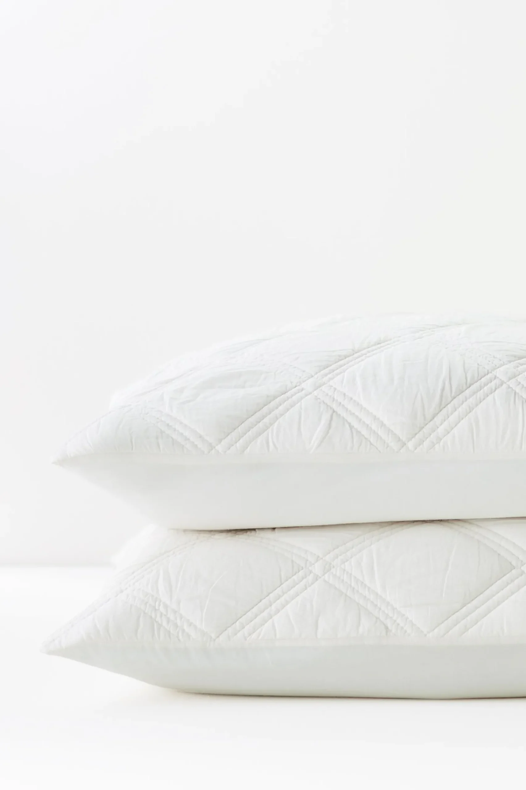 pillowcases & shams-Soft Surroundings Toluca Diamond Euro Sham Ivory
