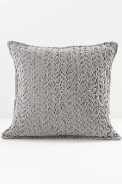 Decorative Pillows|pillows-Soft Surroundings Trenza Square Pillow Grey