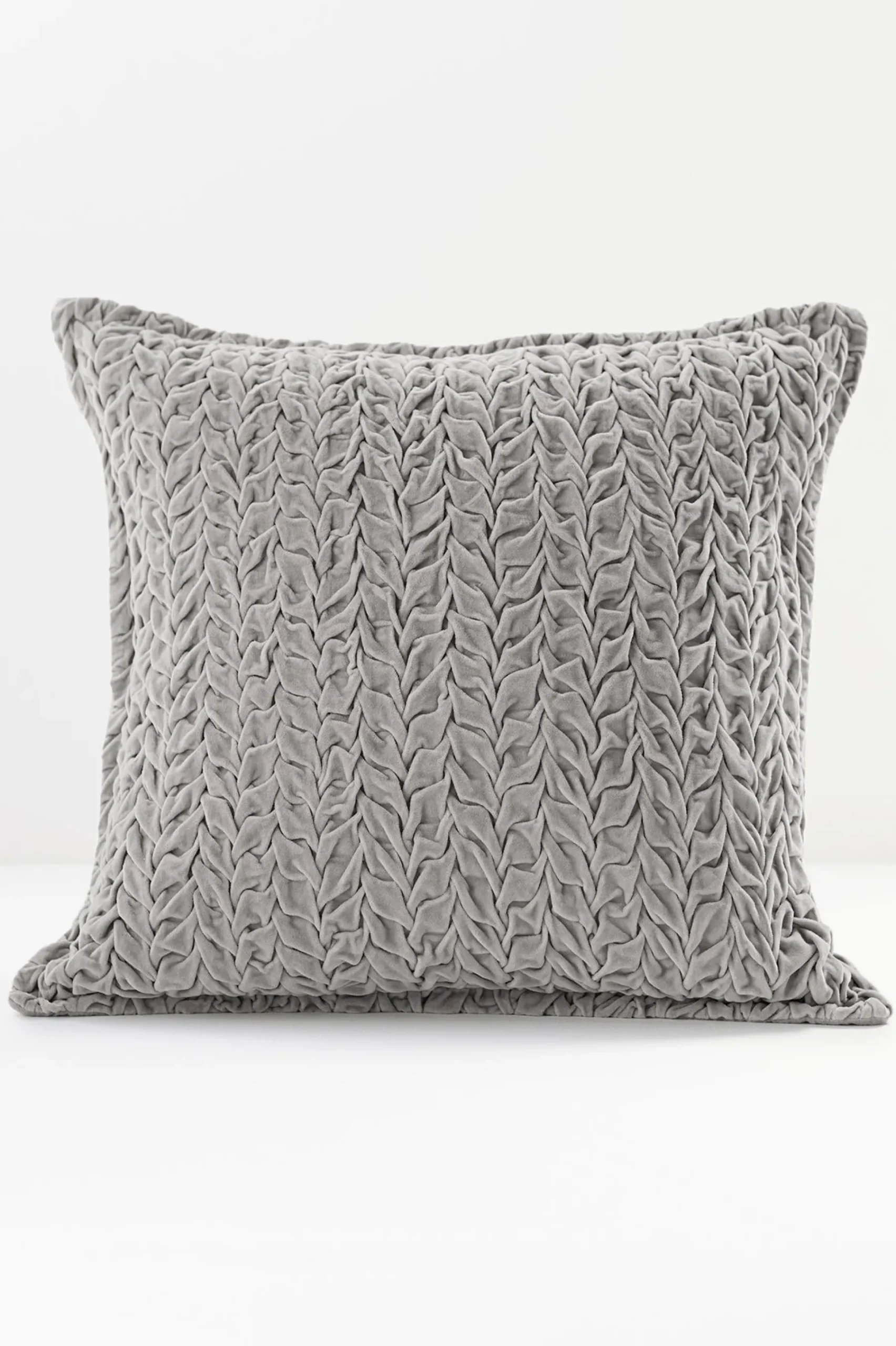 Decorative Pillows|pillows-Soft Surroundings Trenza Square Pillow Grey
