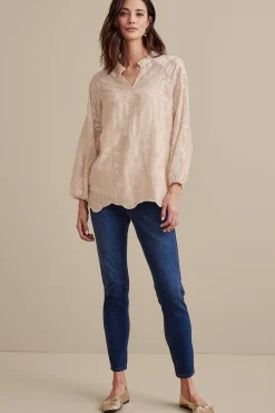 Feminine Flourish|Global Artistry-Soft Surroundings Tresa Lace Top Ivory