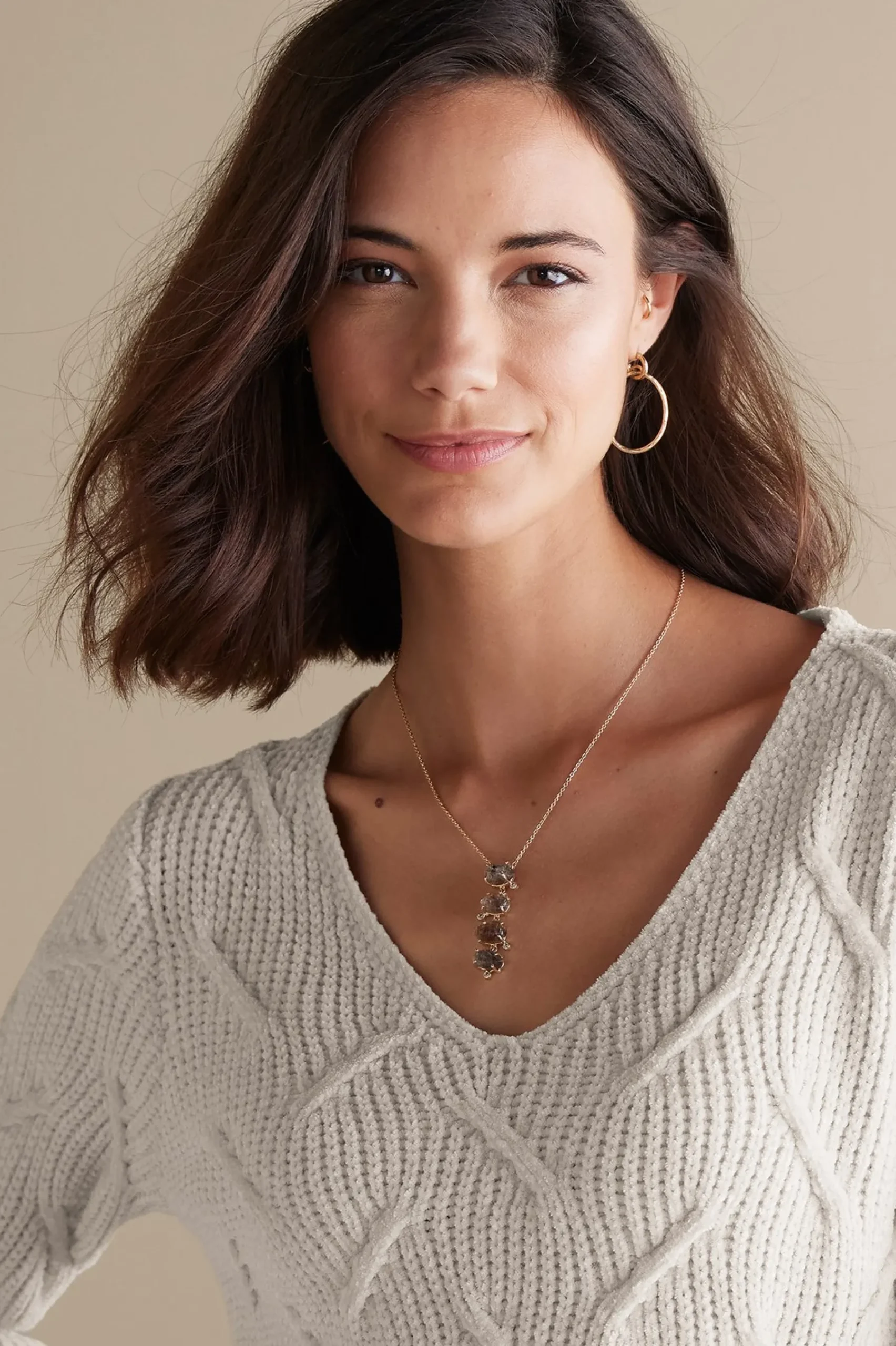 Sweaters & Cardigans|long sleeve-Soft Surroundings Trina Chenille Sweater Almond Milk