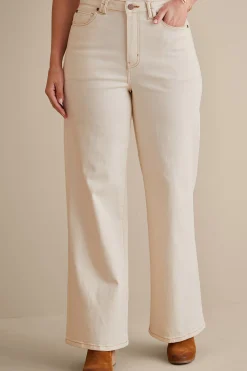 leggings|full length-Soft Surroundings Ultimate Denim High Rise Straight Jeans Natural Seed Denim