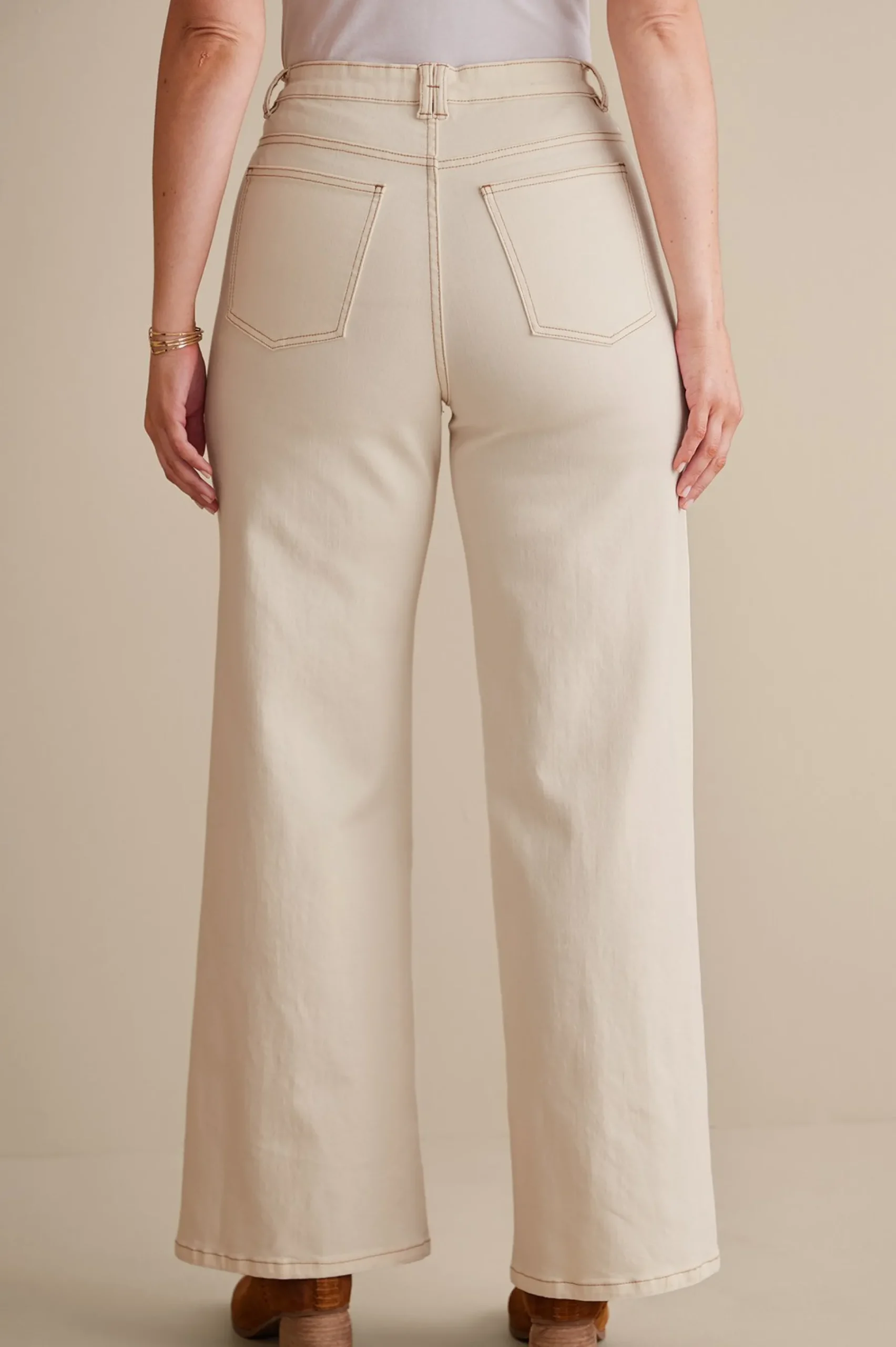 leggings|full length-Soft Surroundings Ultimate Denim High Rise Straight Jeans Natural Seed Denim